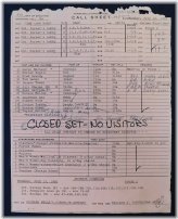 Nautical Nostalgia: The Love Boat 1982 Filming Call Sheet