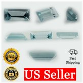 Aquamarine Sparkling Straight Baguette Gemstone