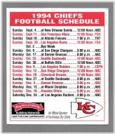 1994 Kansas City Chiefs Magnetic Schedule