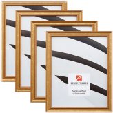 Elegant Golden Oak Picture Frame Set