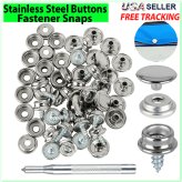 Stainless Steel Snap Cap Set - 62 Pieces for Marine, Boat, and Canvas Use