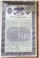 Maine Central Railroad Company 1953 Bond Stock Certificate