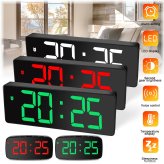 Mirror LED Clock with Temperature Display and USB Charging