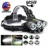 TrailblazeX Headlamp - USB Rechargeable LED Head Torch with Zoom Function