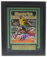 Golden Moments: Usain Bolt Autographed Olympic Track Legend Photo