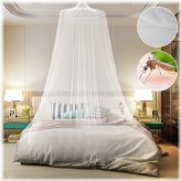 Lace Elegance Bed Canopy - Queen Size Mosquito Netting for Home Bedding