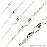 Rugged Elegance: Sterling Silver Diamond Cut Rope Accessories for Men