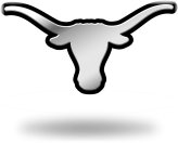 Longhorns Chrome Auto Emblem