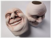 Vintage 90's Creepy Faces Head Neck Planters