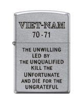 Zippo Vietnam War Commemorative Chrome Lighter