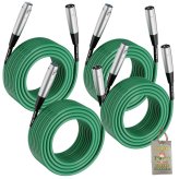 ToadLink XLR Cables - High-Quality Studio Mic Extension Wires (50ft, 4 Pack, 20AWG)