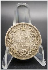 1902 Canadian Silver Quarter - B5623