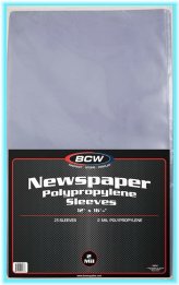 Clear Poly Newspaper Sleeves for 12"x16" Prints and Artwork