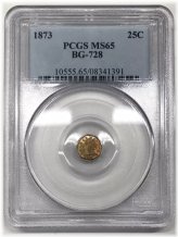 Liberty Octagonal California Gold 1/4 Dollar