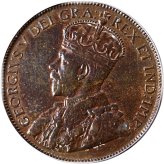 Canadian 1914 Cent Coin with ICG AU50 Details