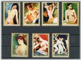 Equatorial Guinea European Art Nudes Stamp Collection