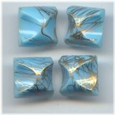Vintage Drizzle Glass Square Cabochons