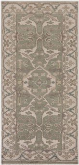 Floral Oushak Wool Hand-Knotted Rug