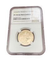 Trinidad and Tobago 1976 FM Gold $100 NGC PF70UC Coin