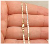 10K Yellow Gold Mariner Ankle Bracelet with Link Chain