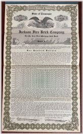 Jackson Fire Brick Company Bond Certificate