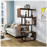 Zephyr 5-Tier Wooden Book Display Organizer