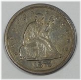 Silver 20-Cents - 1875-S Twenty Cent Piece (Very Fine+)