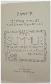 Summer Vine Folk Art Pillow Embroidery Pattern