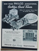Golden Grid Tuner Vintage Television