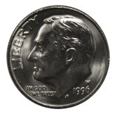 1996 -W Brilliant Uncirculated Dime