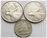 Canadian Silver Coin Trio