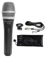 EchoPro Dynamic Cardioid Wired Microphone with XLR Cable and Clip by Rockville