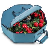 WreathSafe: Durable Dual-Zip Storage Solution with Handle for Christmas Wreaths