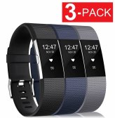 Fitband Trio: Heart Rate Fitness Replacement Bands for Fitbit Charge 2