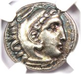 Alexander the Great Drachm - 336 BC - NGC AU