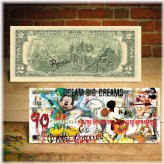 Mickey Mouse 90th Birthday Pop Art $2 US Bill by Rency