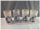 Blue Willow Frost Tumbler Set