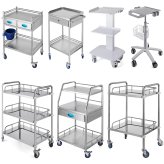 SteelServe Three-Tier Medical Trolley