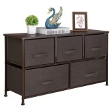 Brown Fabric Drawer Cabinet