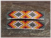 Southwestern Sunset Beaded Hair Barrette Set