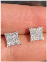 Sterling Kite Earrings with CZ Accents