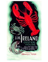 Oyster House Chicago Menu Cover Reproduction