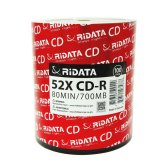 Ridata 52X Blank CD-R - Pack of 100