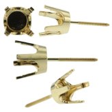 Golden Stud Earring Mounting Kit