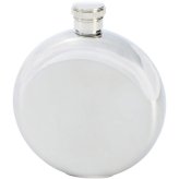 Round Stainless Steel Hip Flask with Screw Cap