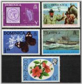 Butterfly and Churchill Commemorative Stamps of Dominica 1974-75