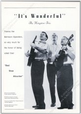 Kingston Trio Vintage Gig Print Ad (1959)