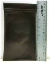 Soft Leather Eyewear Pouch - Brown