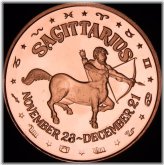 Zodiac Copper Round - Sagittarius