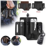 Pocket Leather Holster for Multitool, Knife, Flashlight, and Tactical Pen